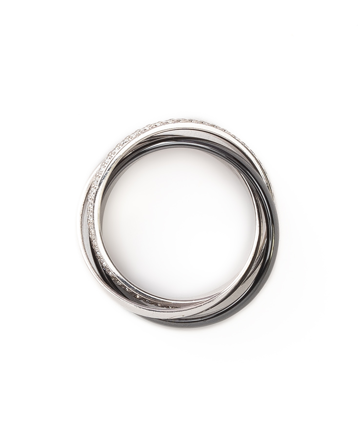 Cartier Trinity Ring in Ceramic Small