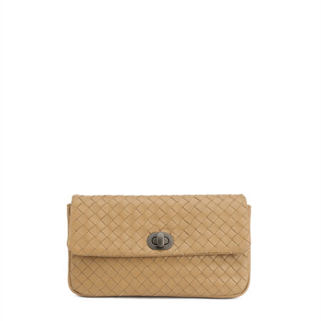 Bottega Veneta Turn-Lock Flap Clutch Mini
