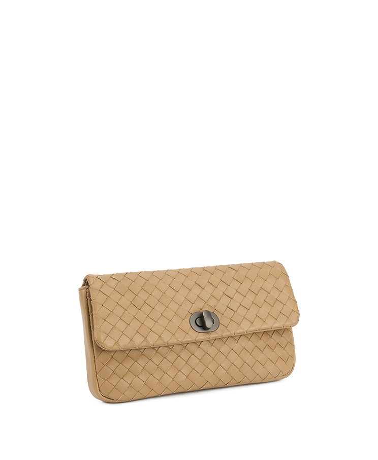 Bottega Veneta Turn-Lock Flap Clutch Mini