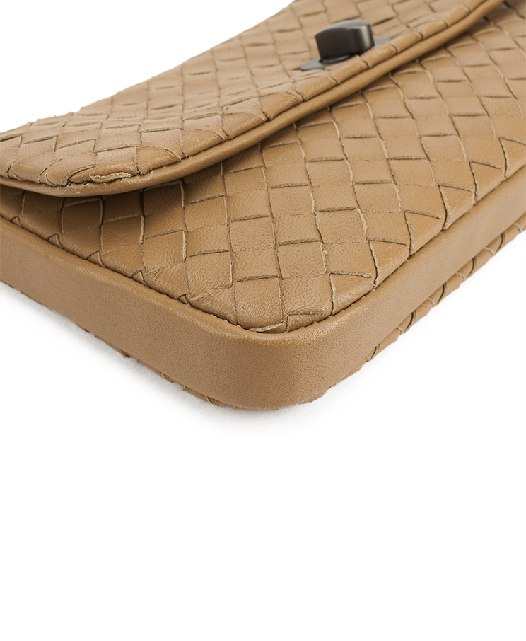 Bottega Veneta Turn-Lock Flap Clutch Mini