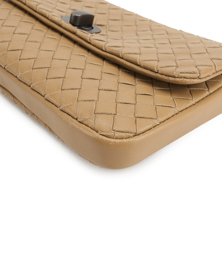 Bottega Veneta Turn-Lock Flap Clutch Mini