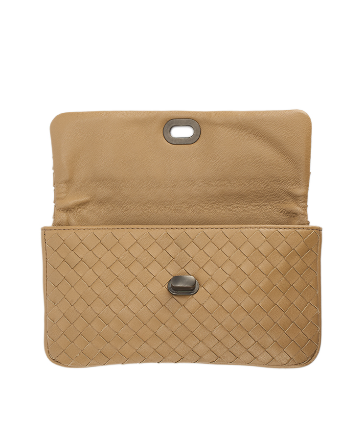 Bottega Veneta Turn-Lock Flap Clutch Mini