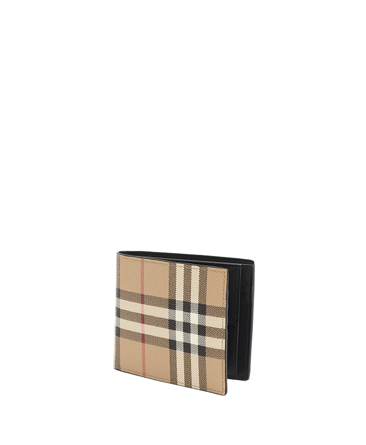 Burberry Check Bifold Coin Wallet