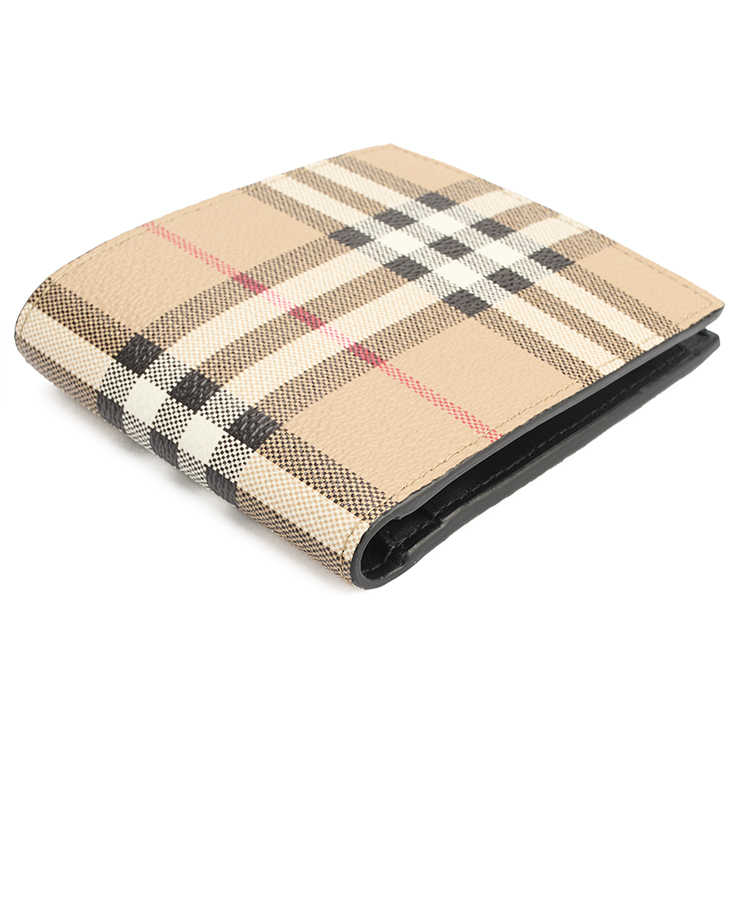 Burberry Check Bifold Coin Wallet