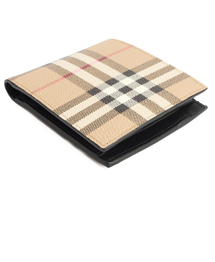 Burberry Check Bifold Coin Wallet