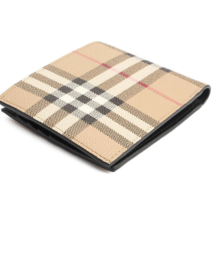 Burberry Check Bifold Coin Wallet
