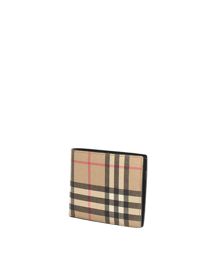 Burberry Check Bifold Coin Wallet