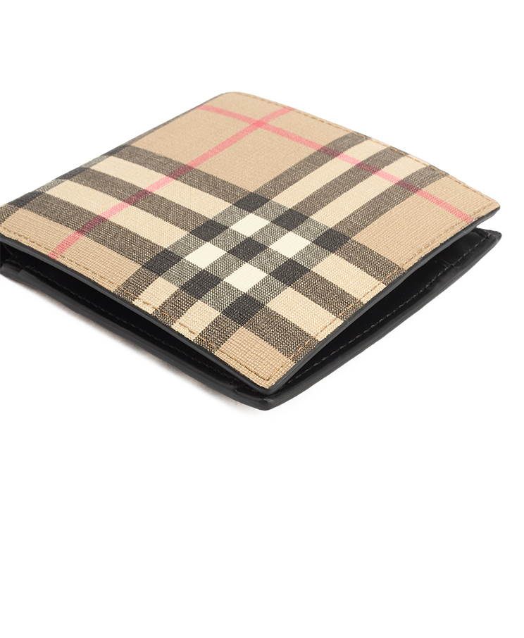 Burberry Check Bifold Coin Wallet