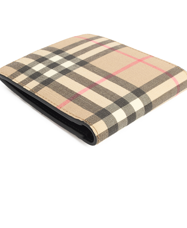 Burberry Check Bifold Coin Wallet