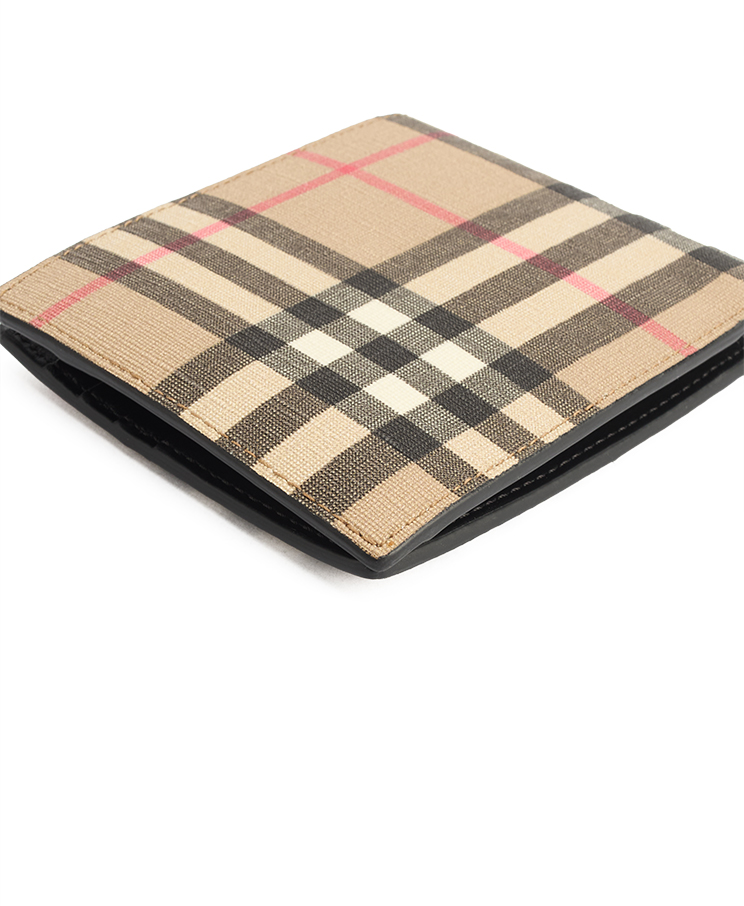 Burberry Check Bifold Coin Wallet
