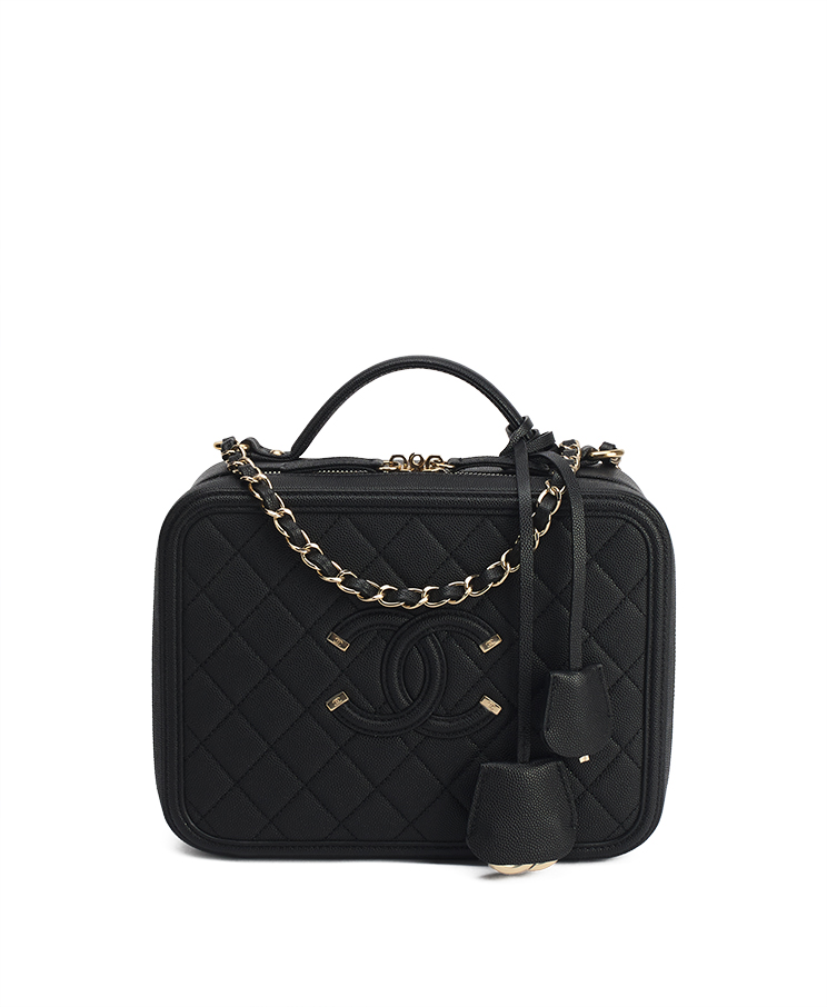 Chanel Filigree Vanity Case Large