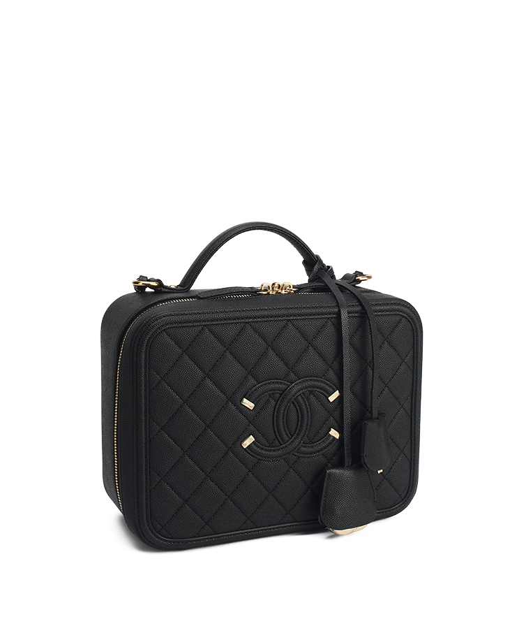 Chanel Filigree Vanity Case Large