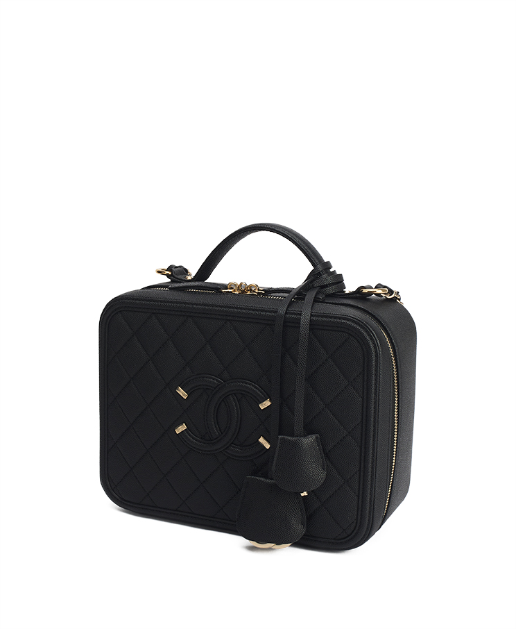 Chanel Filigree Vanity Case Large