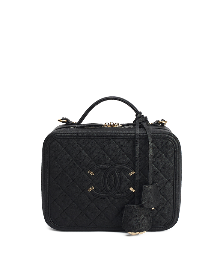 Chanel Filigree Vanity Case Large
