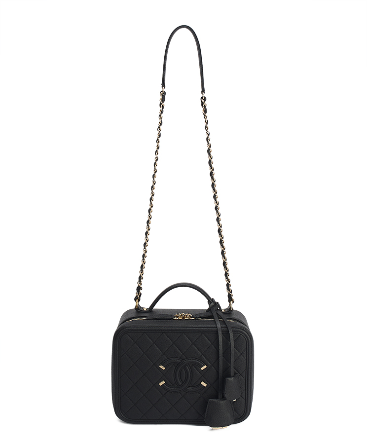 Chanel Filigree Vanity Case Large