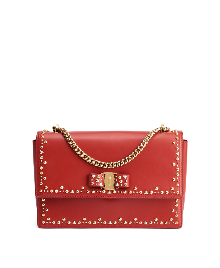 Salvatore Ferragamo Ginny Studded Medium