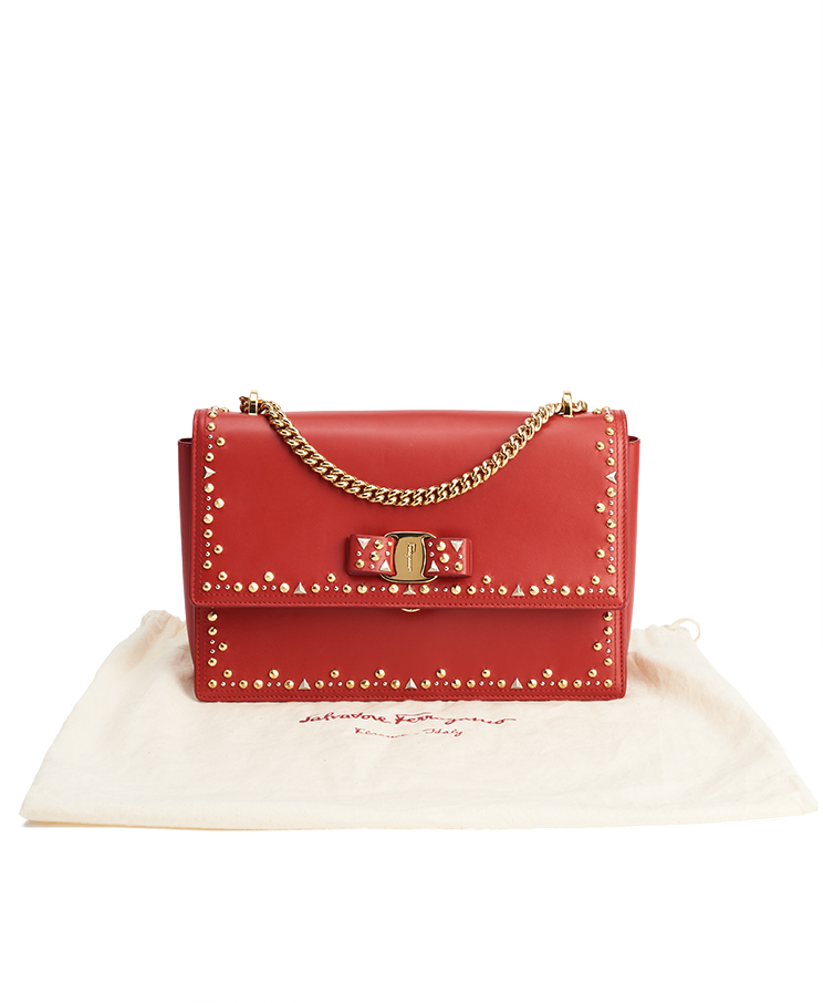 Salvatore Ferragamo Ginny Studded Medium