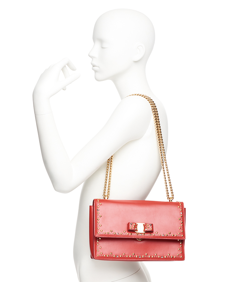 Salvatore Ferragamo Ginny Studded Medium