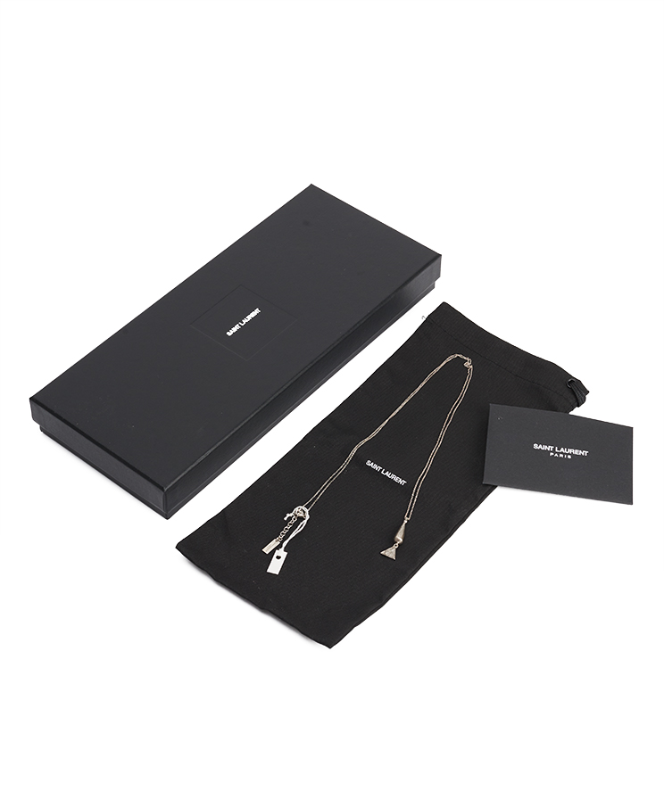 Saint Laurent Cone And Triangle Charm Necklace