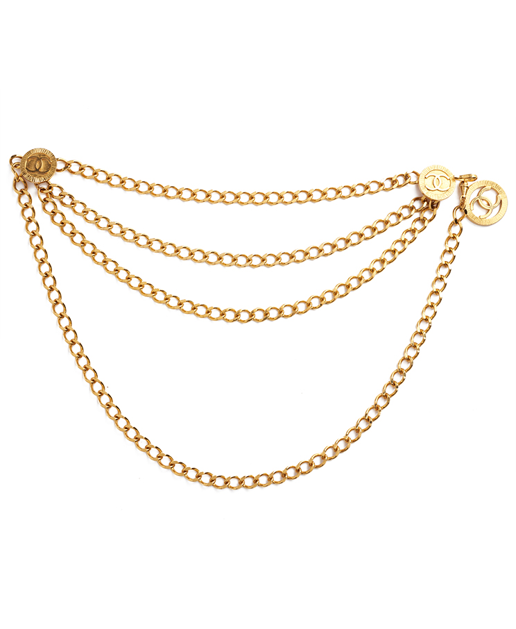 Chanel Medallion Chain-Link Belt