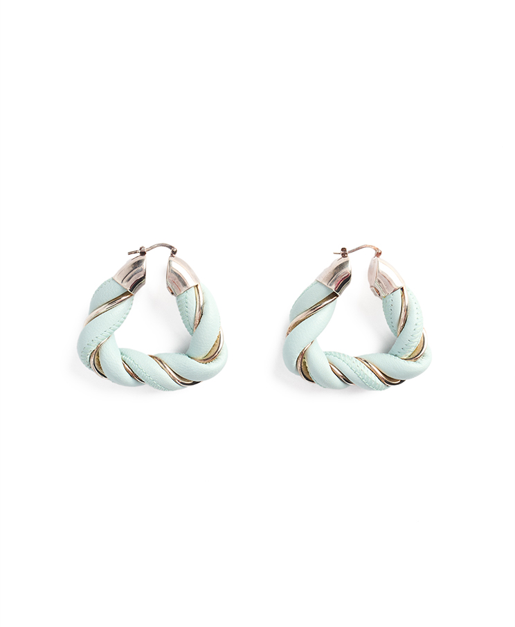 Bottega Veneta Twisted Hoop Earrings