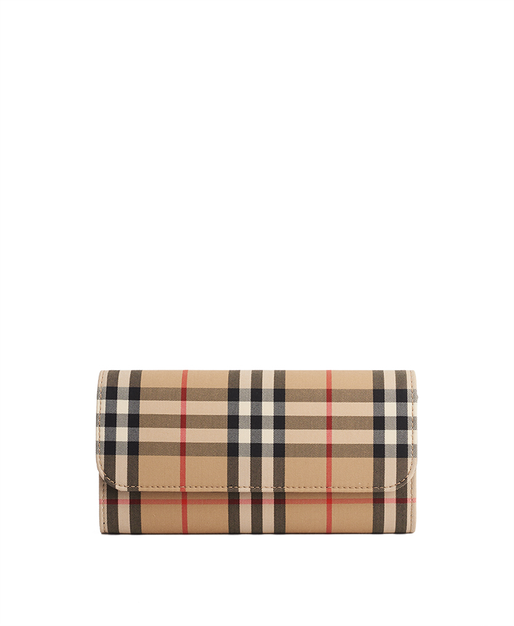 Burberry Halton Check Wallet Long