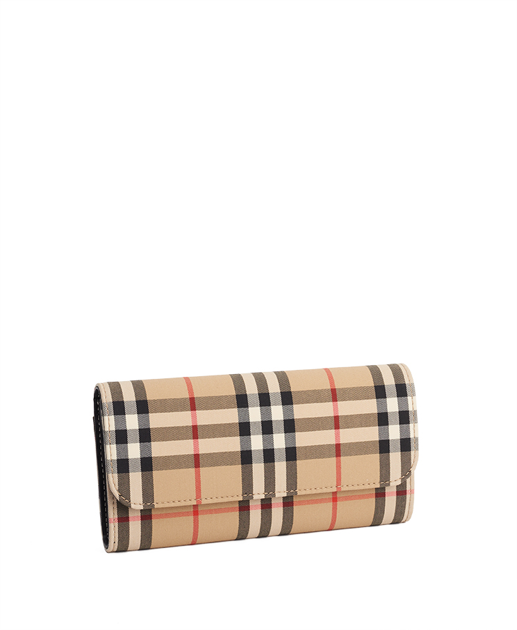 Burberry Halton Check Wallet Long