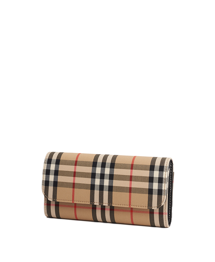 Burberry Halton Check Wallet Long