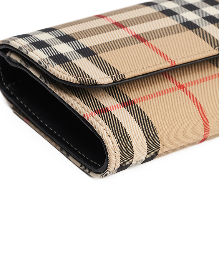 Burberry Halton Check Wallet Long