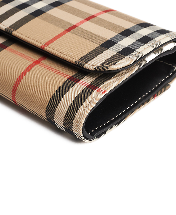 Burberry Halton Check Wallet Long