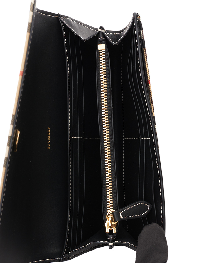 Burberry Halton Check Wallet Long