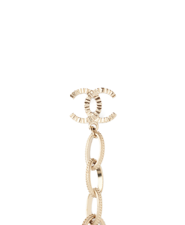 Chanel CC Heart Crystal Chain Bracelet