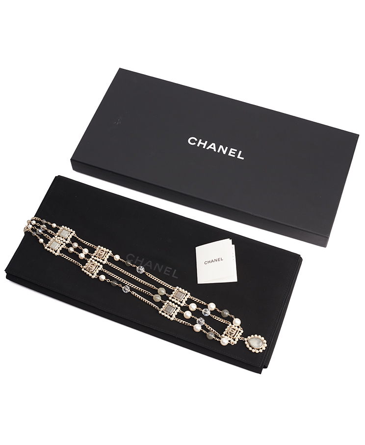 Chanel CC Pearl Long Necklace