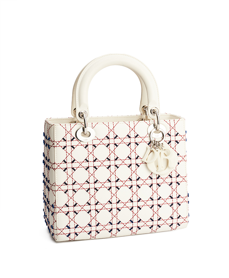 Dior Lady Dior Contrast Stitch Medium / Limited Edition