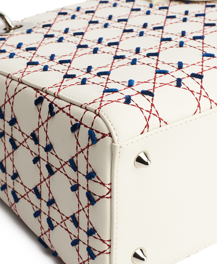 Dior Lady Dior Contrast Stitch Medium / Limited Edition
