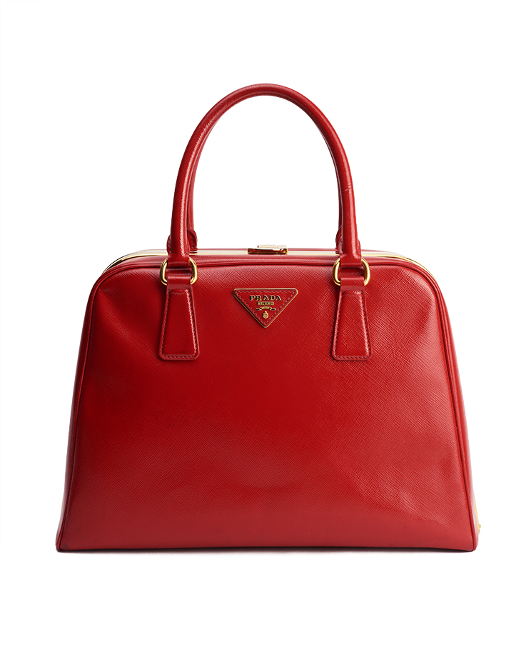 Prada Pyramid Frame Top Handle Bag