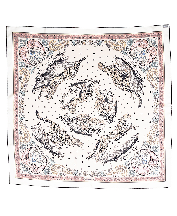 Hermes Guepards Bandana Double Face Scarf 90