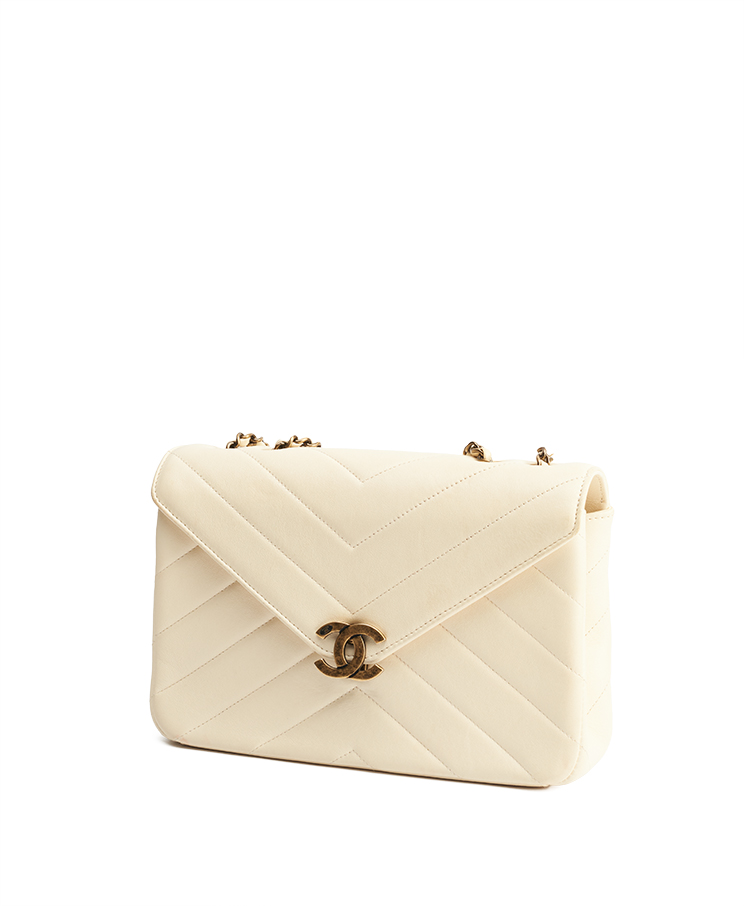 Chanel Chevron Envelope Flap Bag Small