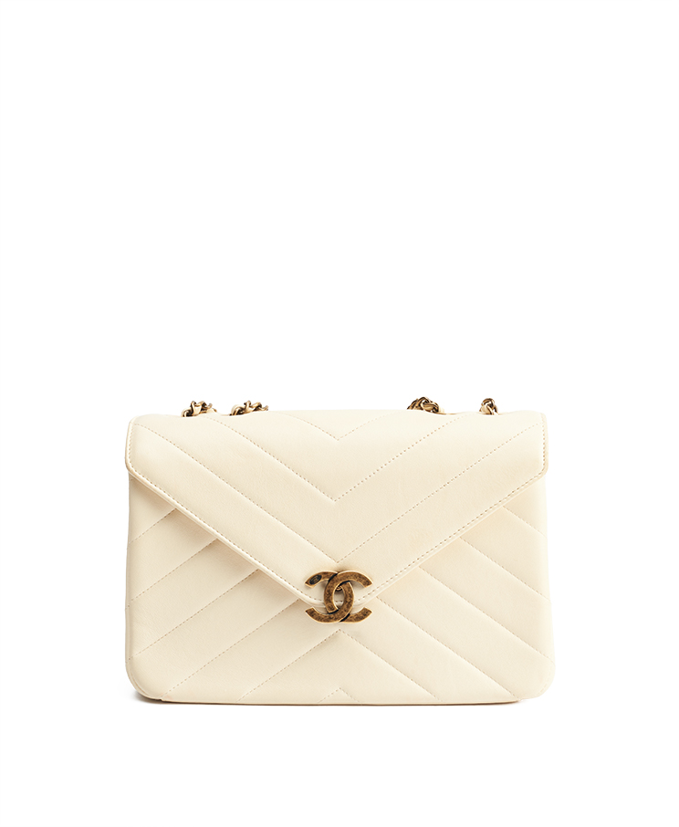 Chanel Chevron Envelope Flap Bag Small