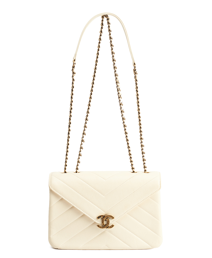 Chanel Chevron Envelope Flap Bag Small
