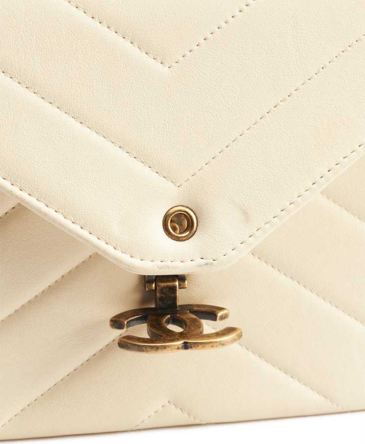 Chanel Chevron Envelope Flap Bag Small