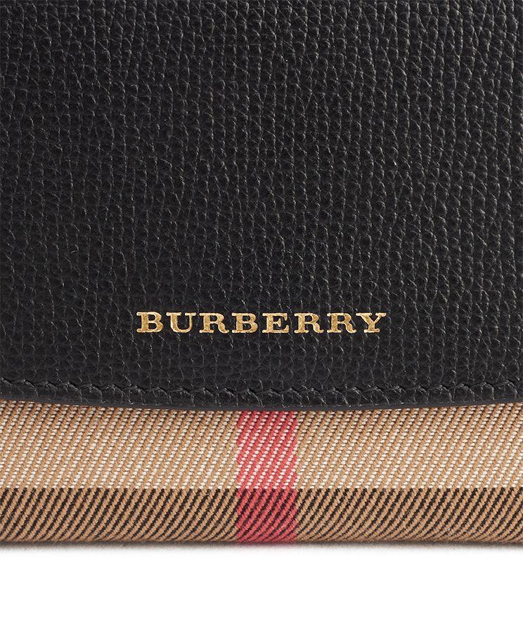 Burberry Check Long Wallet With Flap