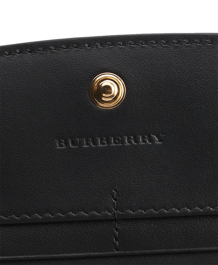 Burberry Check Long Wallet With Flap