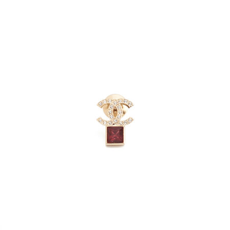 Chanel СС Square Crystal Pin Brooch