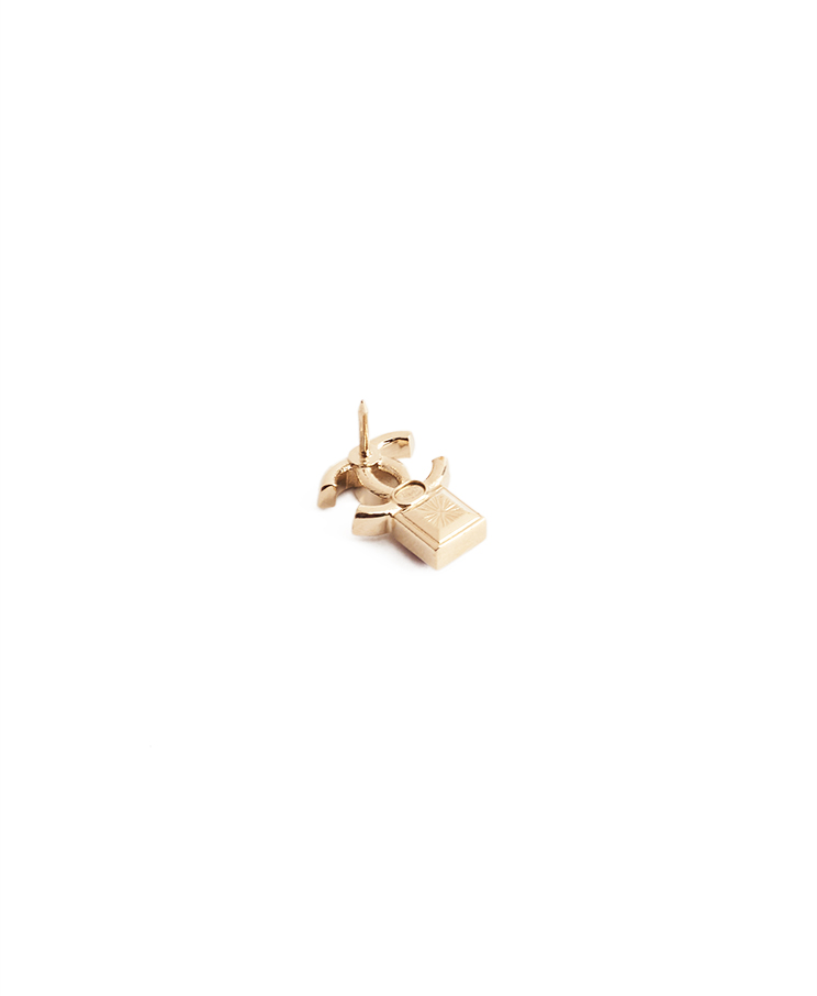 Chanel СС Square Crystal Pin Brooch