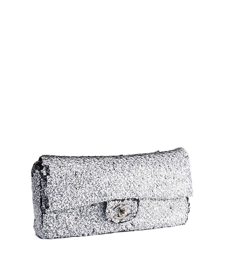 Chanel СС Sequin East West Flap Medium