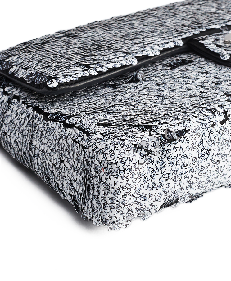 Chanel СС Sequin East West Flap Medium