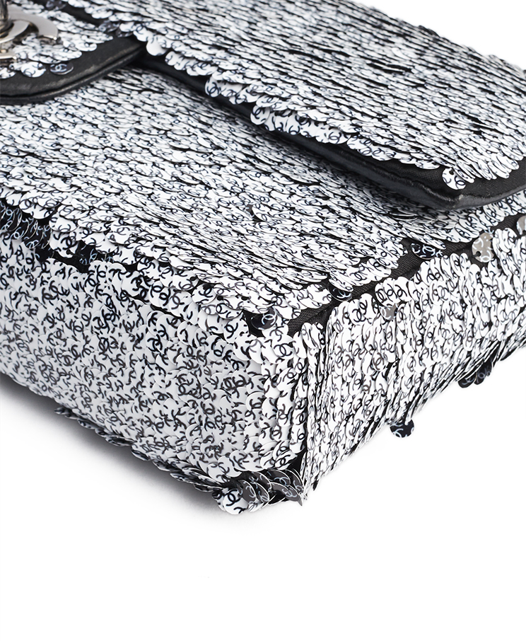 Chanel СС Sequin East West Flap Medium