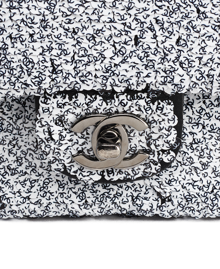 Chanel СС Sequin East West Flap Medium