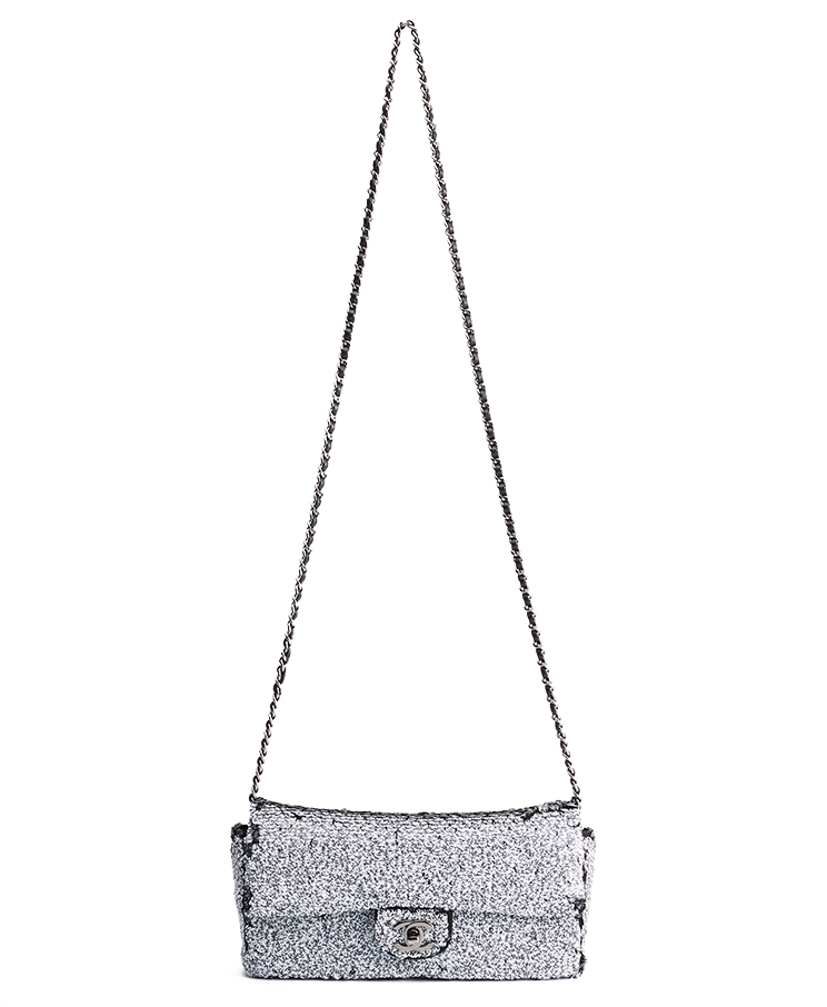 Chanel СС Sequin East West Flap Medium